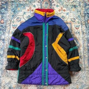 Vintage Les Vetements Colour Blocking Ski Jacket Large